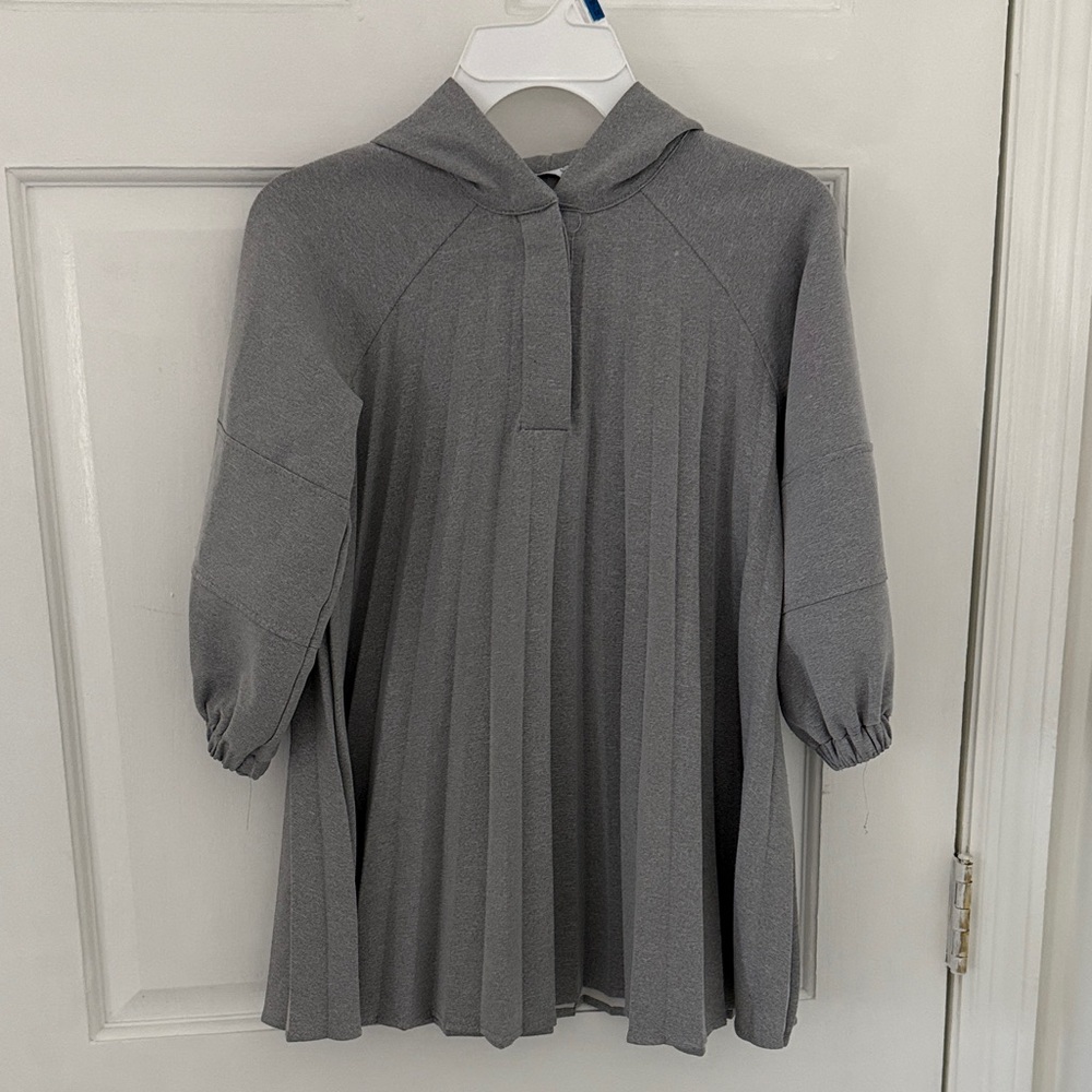 Zara Girls Hooeded Dress Gray